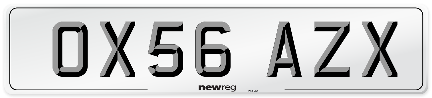 OX56 AZX Number Plate from New Reg